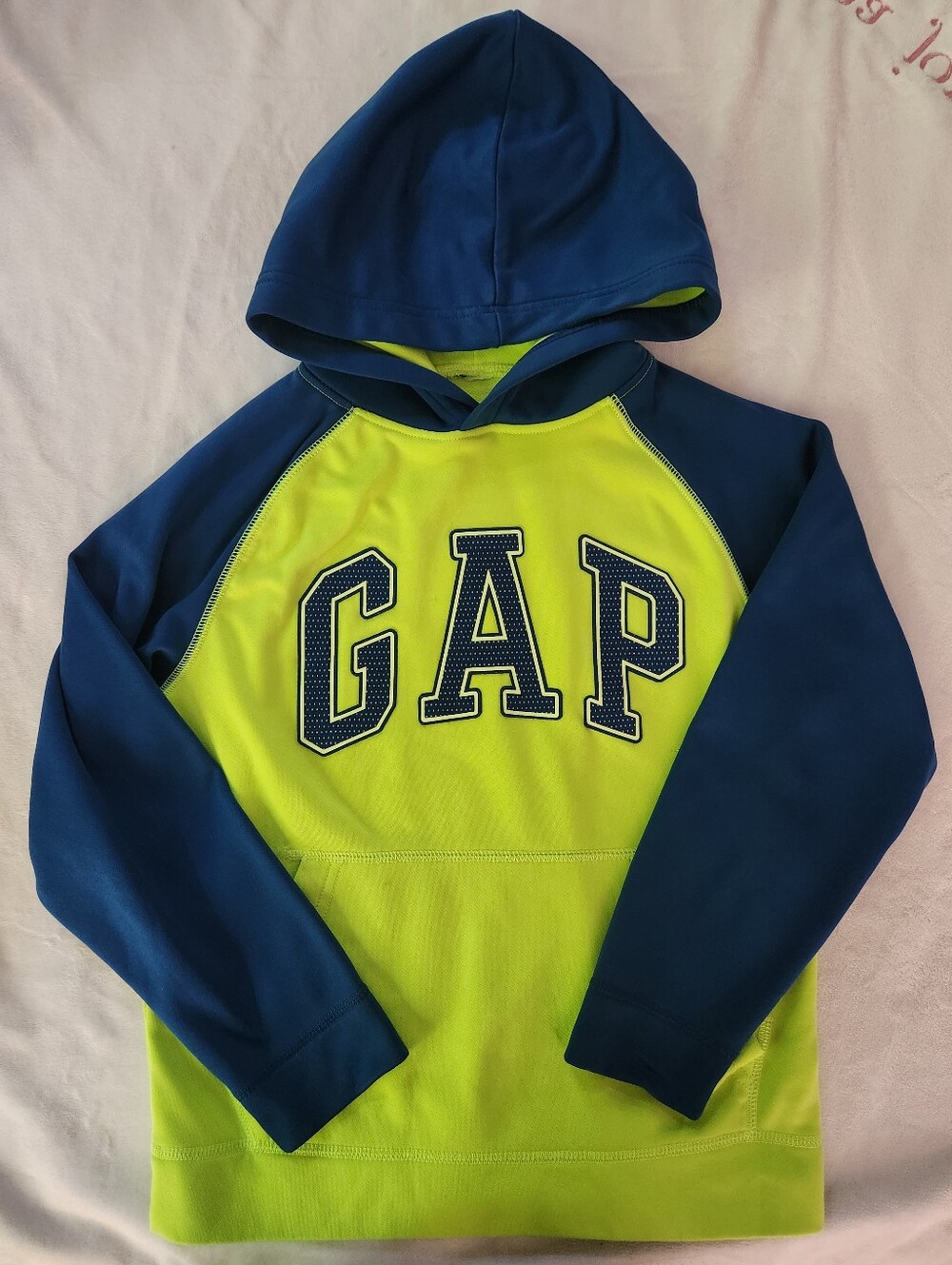 GAP Kids Neon Hooded Pullover Sweatshirt